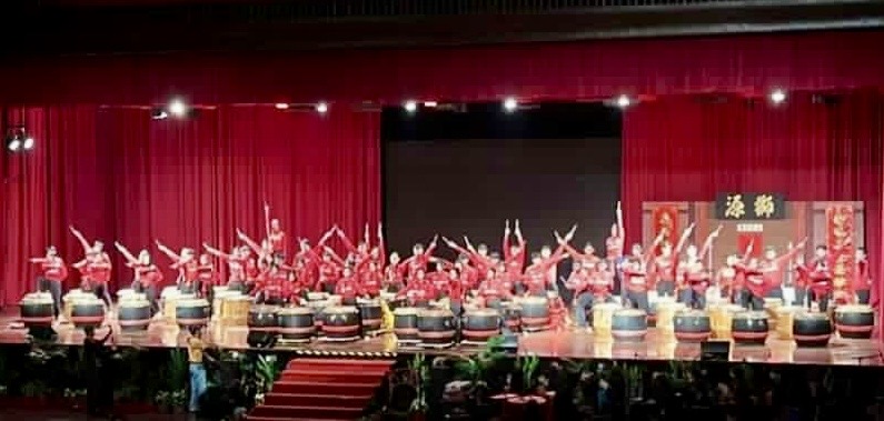 中国太鼓のクラブ活動の発表